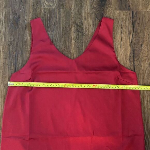 Zenana Women's Standard Small Red V-Neck Sleeveless Tank Top - Picture 8 of 8